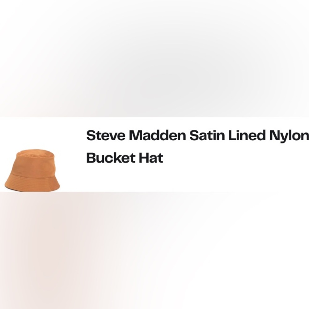 Steve Madden Tan Nylon Bucket Hat
